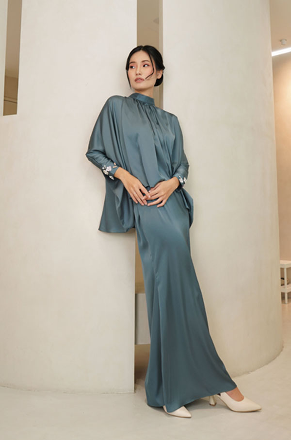 ALYSSA KURUNG MODERN (DUSTY TEAL)