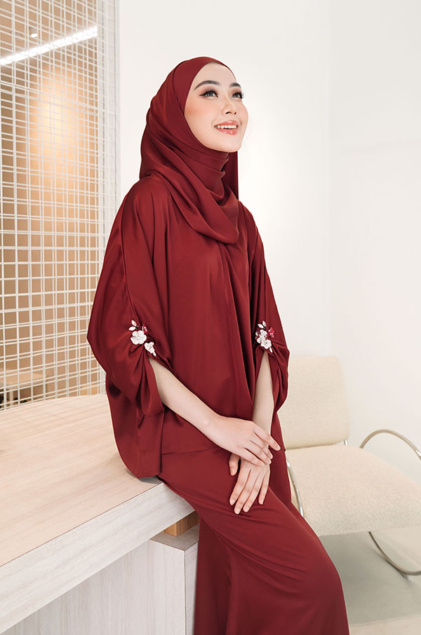 1365 NATALIE KURUNG MODERN (MAROONRED)