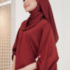 LARNEY PLAIN SHAWL (MAROONRED)