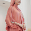 LARNEY PLAIN SHAWL (CORAL ORANGE)