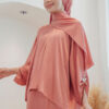 LARNEY PLAIN SHAWL (CORAL ORANGE)
