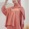 LARNEY PLAIN SHAWL (CORAL ORANGE)