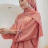 LARNEY PLAIN SHAWL (CORAL ORANGE)