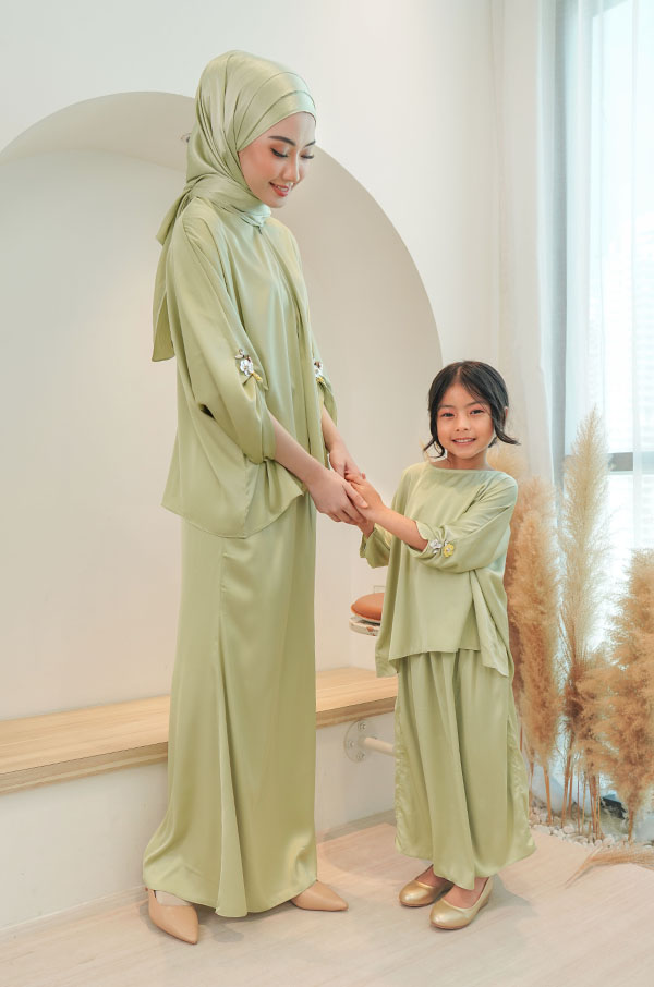5727 LITTE NATALIE KIDS SET (HONEYDEW MELON)