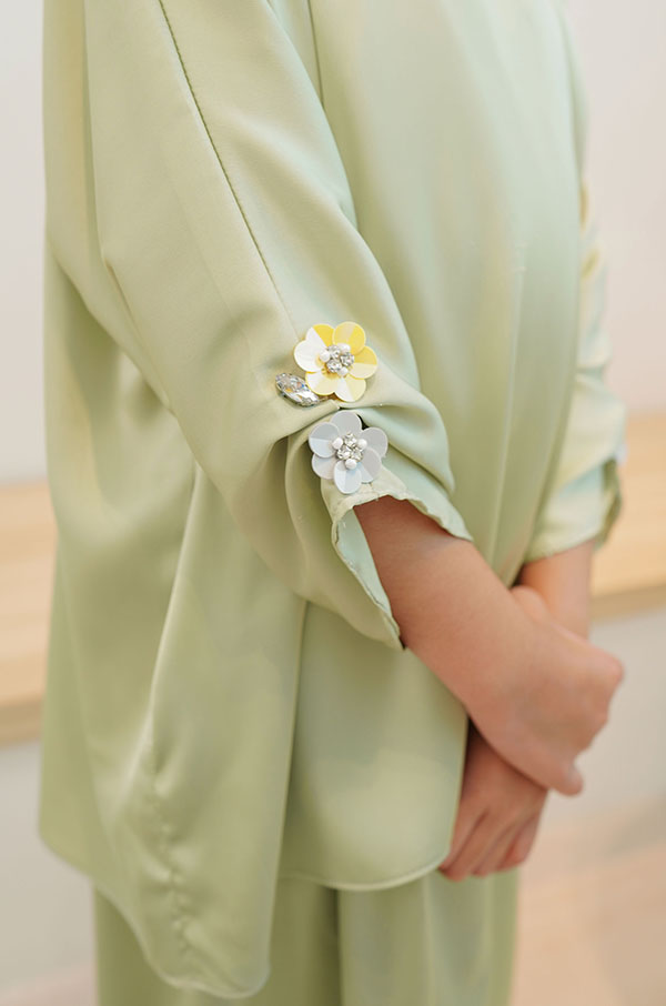 5845 LITTE NATALIE KIDS SET (HONEYDEW MELON)