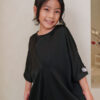 4075 LITTLE ADELYNN LONG CAFTAN SET- MIDNIGHT BLACK