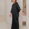 4099 LITTLE ADELYNN LONG CAFTAN SET- MIDNIGHT BLACK