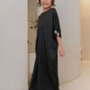 4123 LITTLE ADELYNN LONG CAFTAN SET- MIDNIGHT BLACK