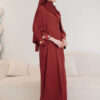5038 ADELYNN LONG CAFTAN SET- MAROON RED