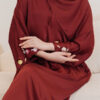 5056 (details) ADELYNN LONG CAFTAN SET- MAROON RED