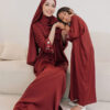 5103 ADELYNN LONG CAFTAN SET- MAROON RED