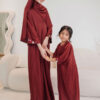 5133 LITTLE ADELYNN LONG CAFTAN SET- MAROON RED