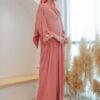 ADELYNN LONG CAFTAN SET- CORAL ORANGE