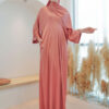 ADELYNN LONG CAFTAN SET- CORAL ORANGE