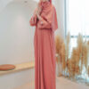 ADELYNN LONG CAFTAN SET- CORAL ORANGE