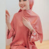 ADELYNN LONG CAFTAN SET- CORAL ORANGE