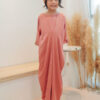 LITTLE ADELYNN LONG CAFTAN SET- CORAL ORANGE