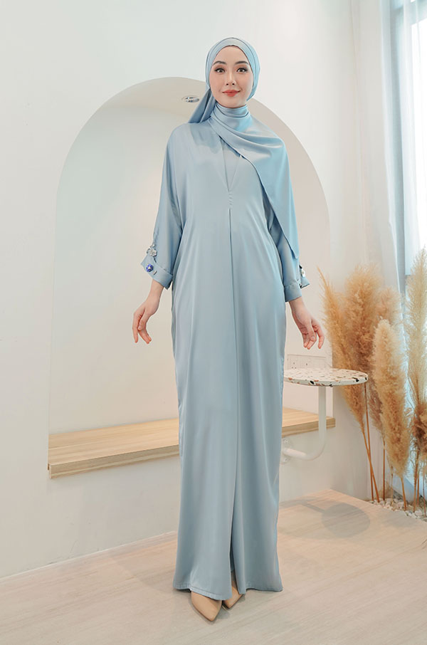 ADELYNN LONG CAFTAN SET- DELICATE BLUE
