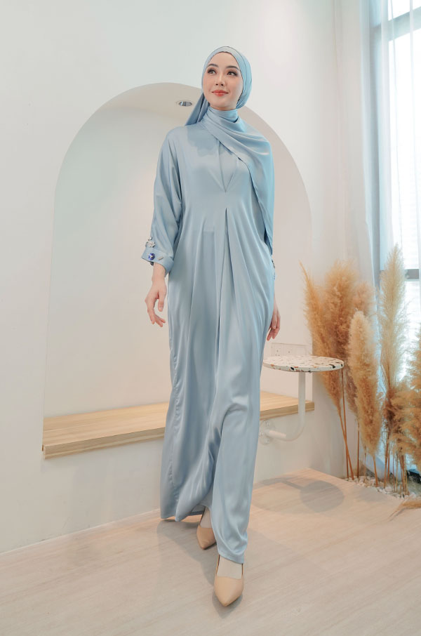5956 ADELYNN LONG CAFTAN SET- DELICATE BLUE