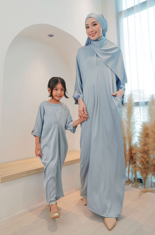 6080 ADELYNN LONG CAFTAN SET- DELICATE BLUE
