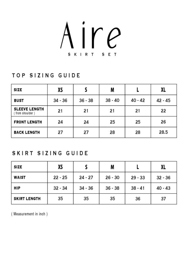 AIRE SKIRT SET - BROWN