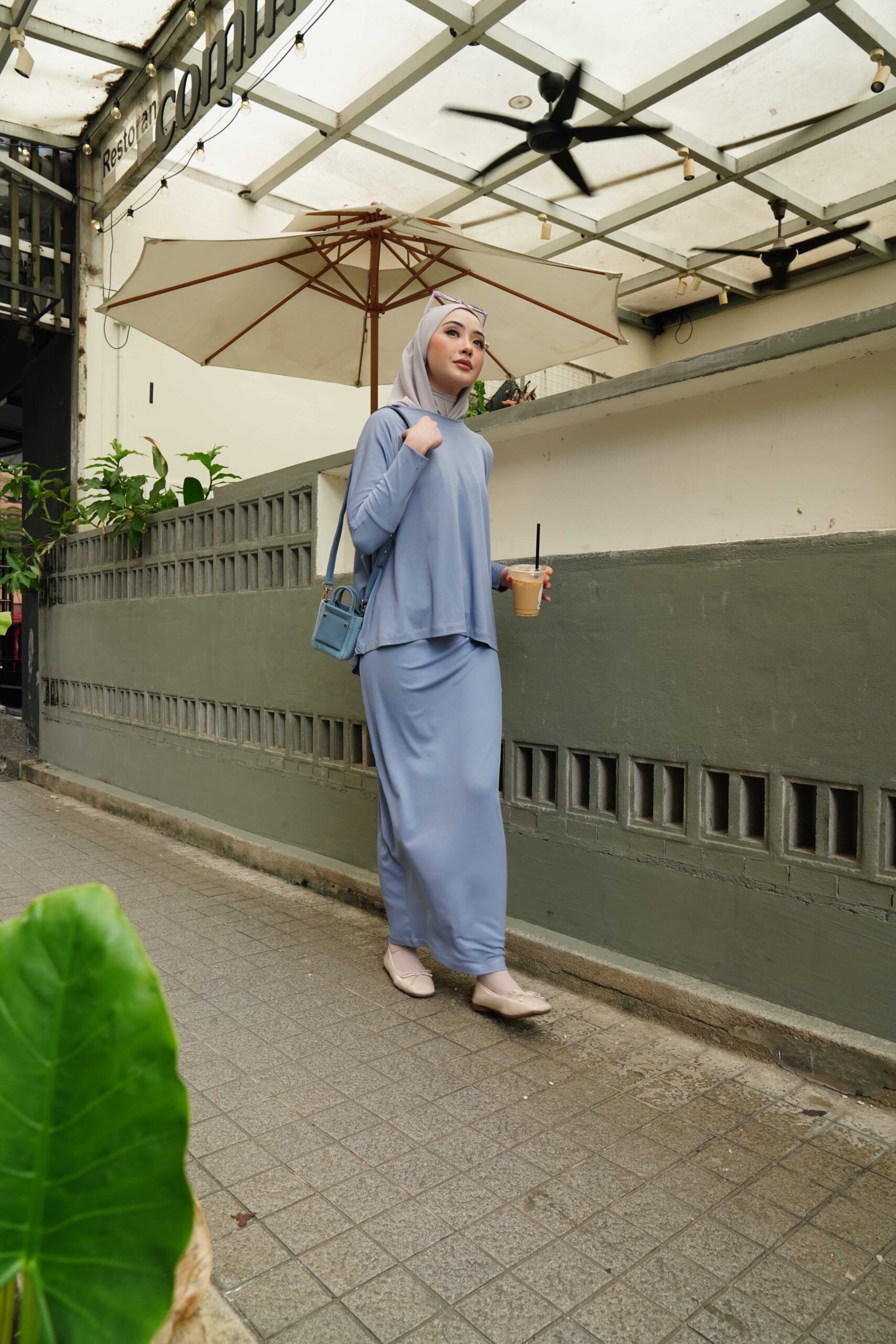 AIRE SKIRT SET - BLUE