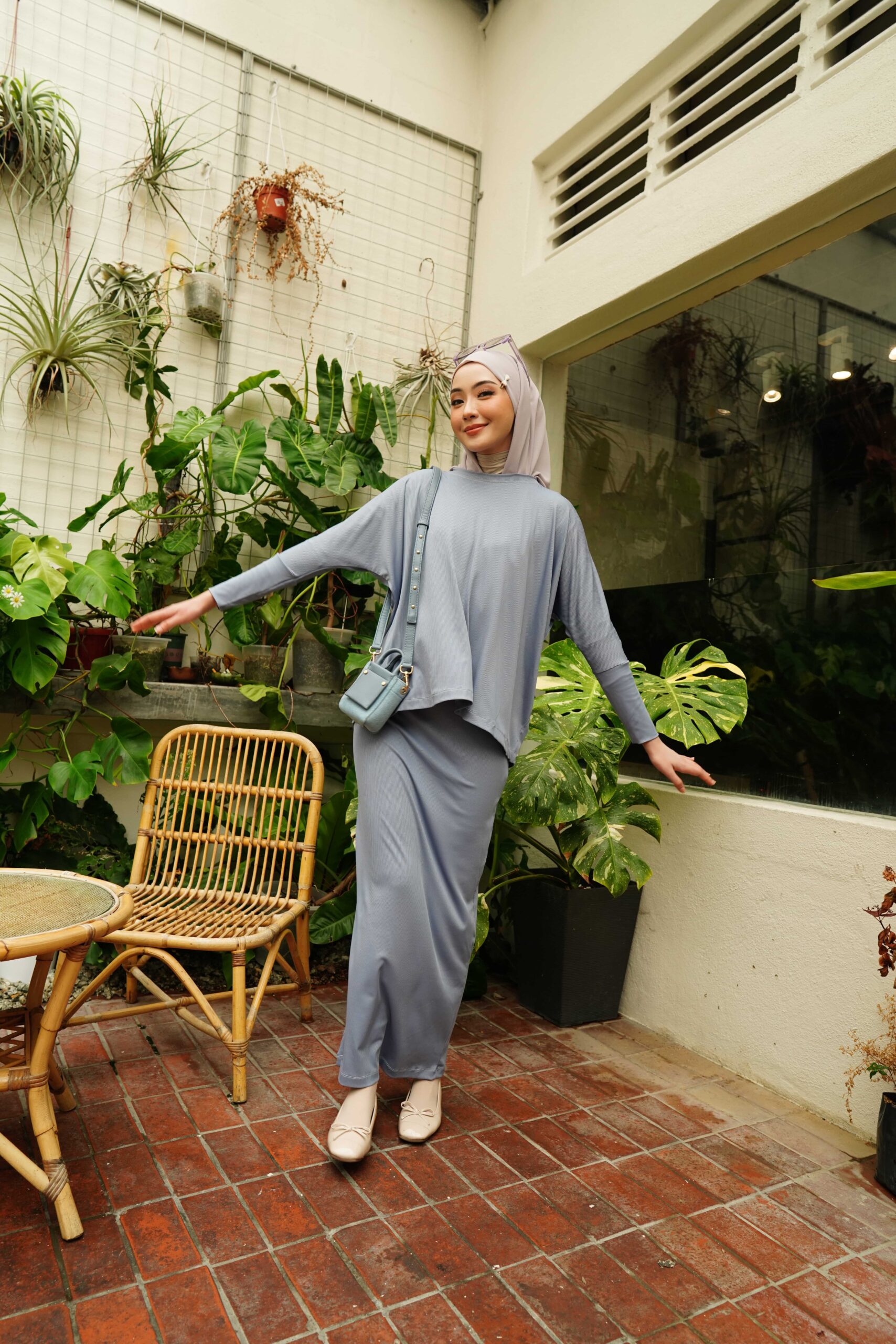 AIRE SKIRT SET - BLUE