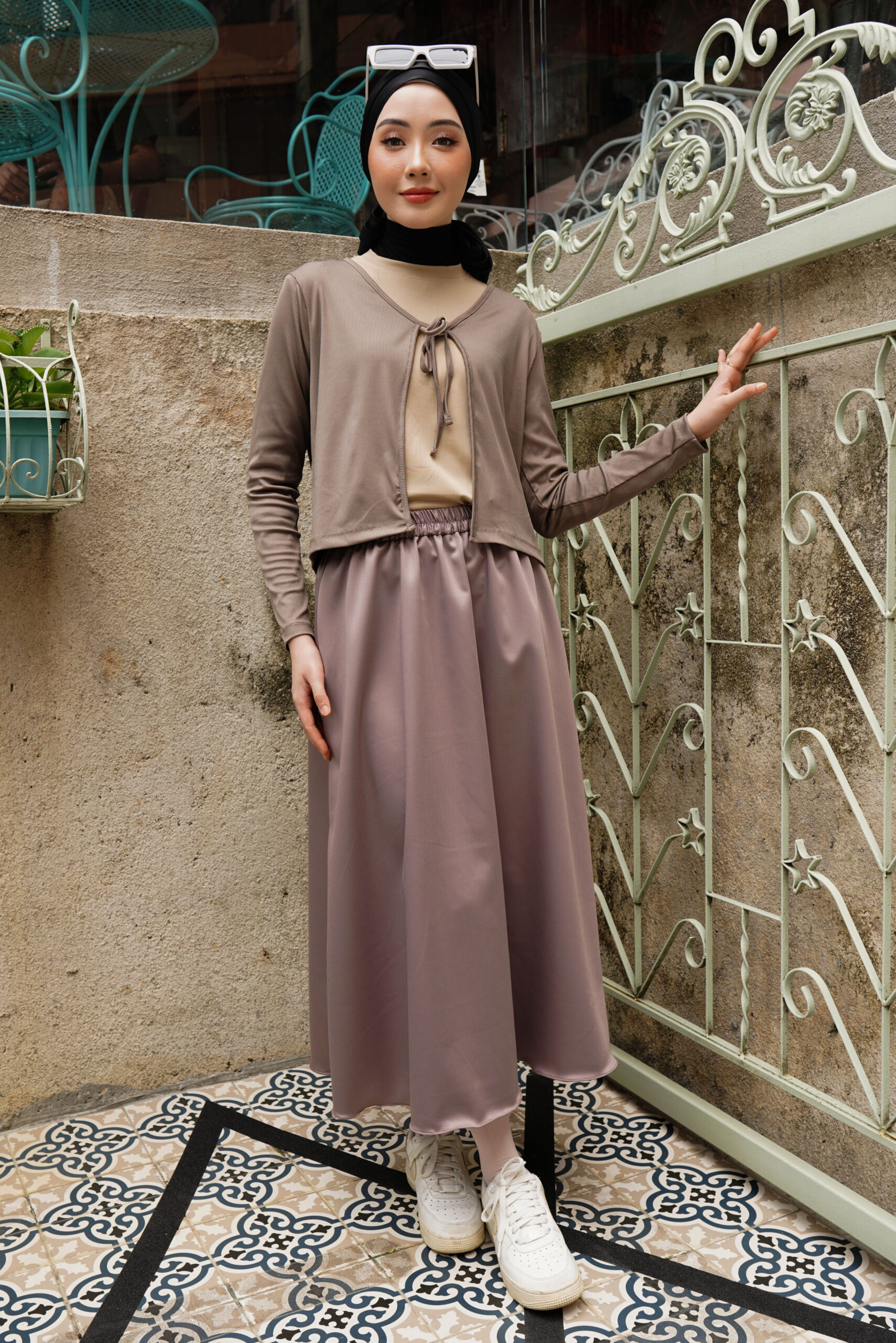 SAORI TOP T-SHIRT - TAUPE