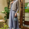 SAORI RIBBON CARDIGAN - SILVER GREY