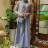 SAORI SKIRT - PIGEON BLUE