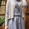 SAORI RIBBON CARDIGAN - SILVER GREY