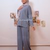 TEEK BLUE-03 ALYNA PLEATED PANTS - TEEL BLUE