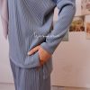TEEL BLUE-04 ALYNA PLEATED PANTS - TEEL BLUE
