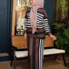 DAHLIA STRIPE SKIRT SET