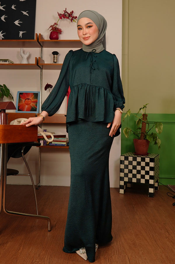 QISTEA KURUNG - DEEP TEAL GREEN