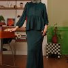 QISTEA KURUNG - DEEP TEAL GREEN