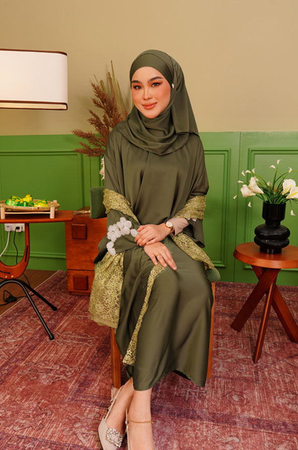 LAILA PAREO SET- OLIVE GREEN